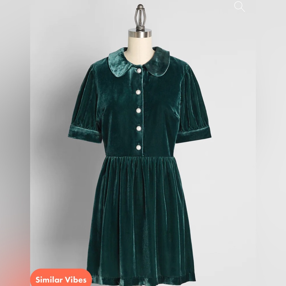 ModCloth Lavishly Laudable Velvet Mini Dress